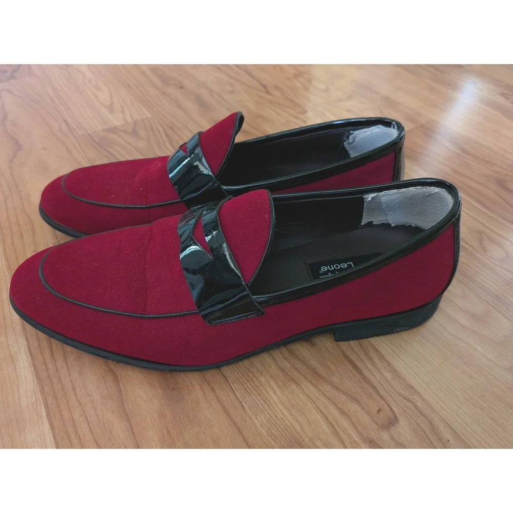 Frederico Leone Loafers Men 10 Dandy Formal Tuxedo New Yorker Bold Statement